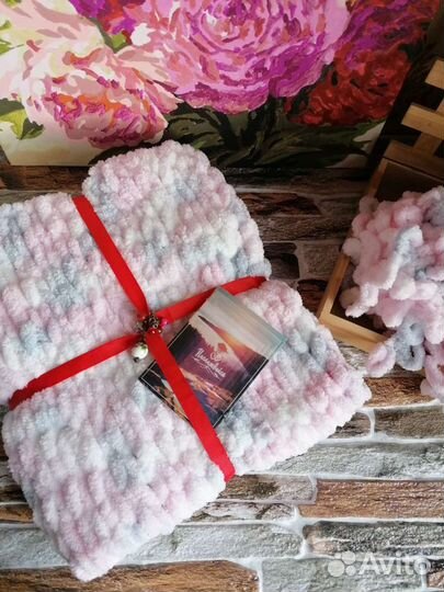 Плед детский вязаный