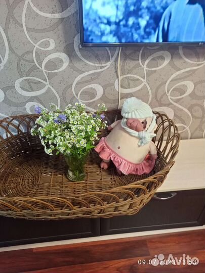 Кашпо плетеное