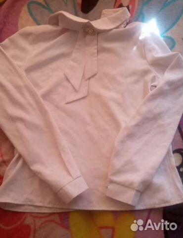 Блузка белая для девочки рост 146 152 нарядная