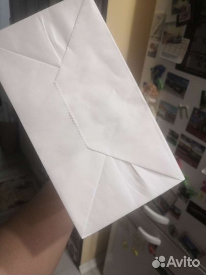 Пакет бумажный белый крафт подарочный