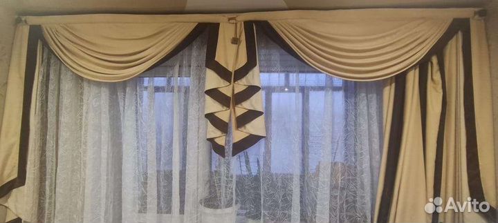 Шторы с ламбрекеном бу