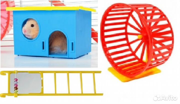 Домик для хомяка Поилка Колесо