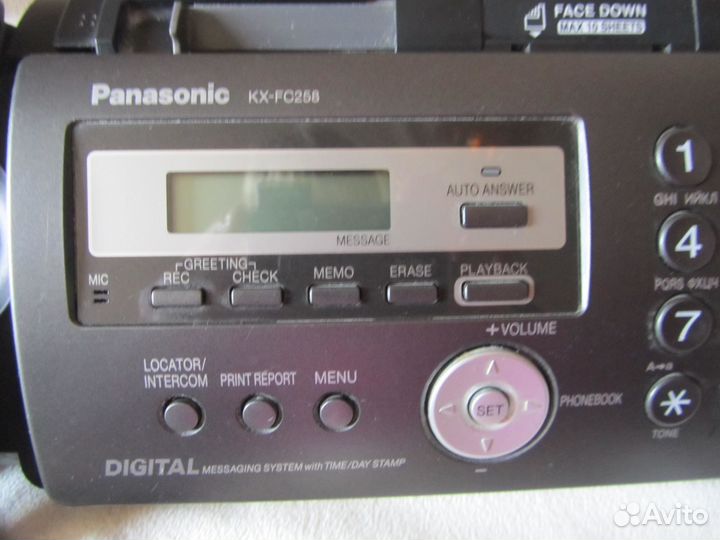 Факс Panasonic KX-FC258Ru с трубкой dect