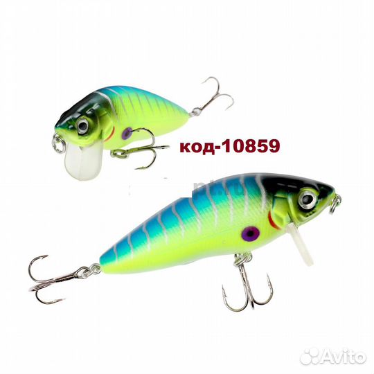 Воблер дл:65мм 8.5гр загл 0-0.5м Amafish riptide