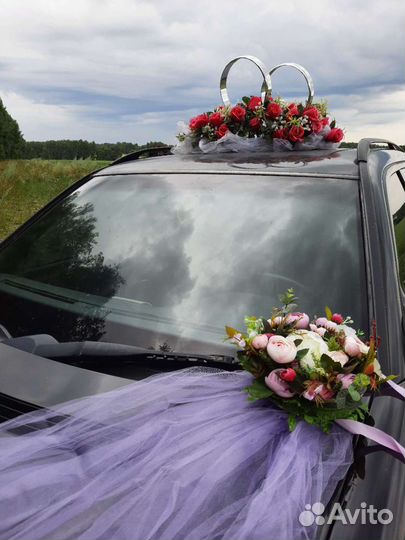 Свадебные кольца и накидки на машину