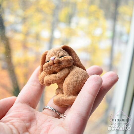 Зайчик в мини-куполе. Мыло ручной работы