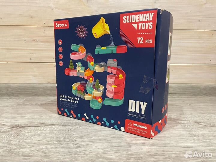 Водяная горка конструктор для ванной 72 деталей