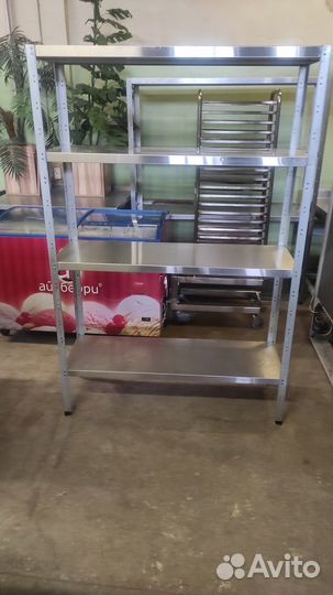 Стеллажи усиленные из нержавейки