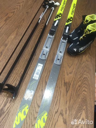 Лыжи беговые fisher crs race 137 см с ботинками
