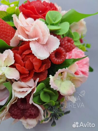 Букет из мыльных цветов