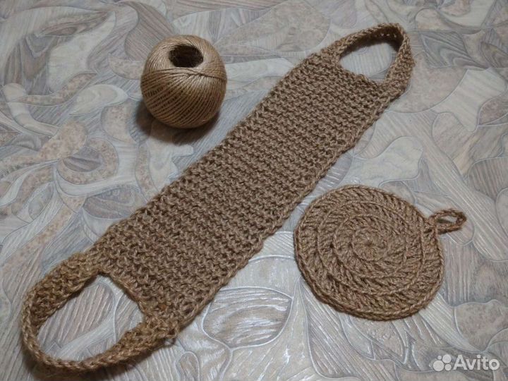 Эко-мочалки из джута в ассортименте