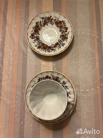 Чайная пара и блюдце лфз костяной фарфор