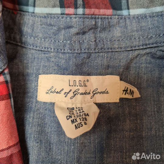 Рубашка 128 р. ф.H&M
