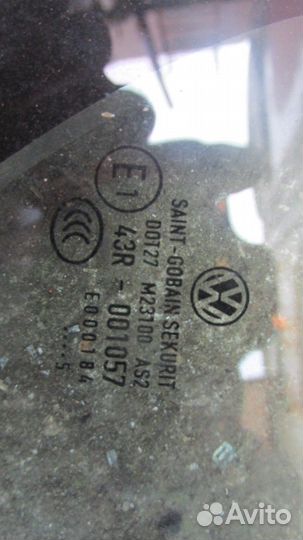 Стекло двери заднее правое (форточка)