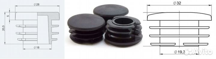 Заглушки для круглых труб