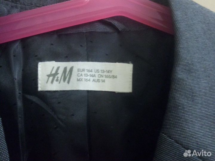 Пиджак H&M серый