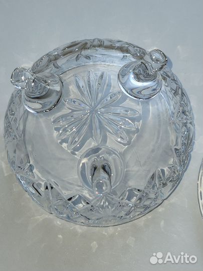 Хрустальная конфетница с крышкой СССР