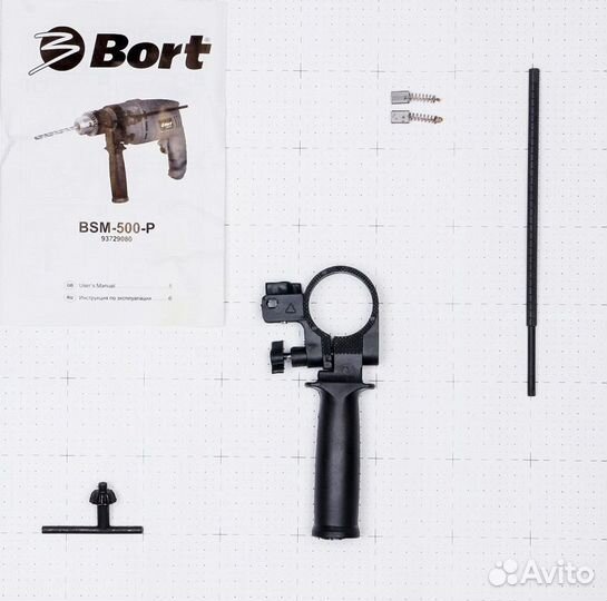 Сетевая ударная дрель Bort BSM-500-P