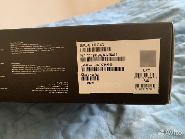 Видеокарта dual gtx 1060 6gb asus