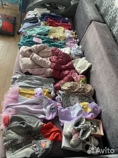 Вещи пакетом для девочки от 74 - 86