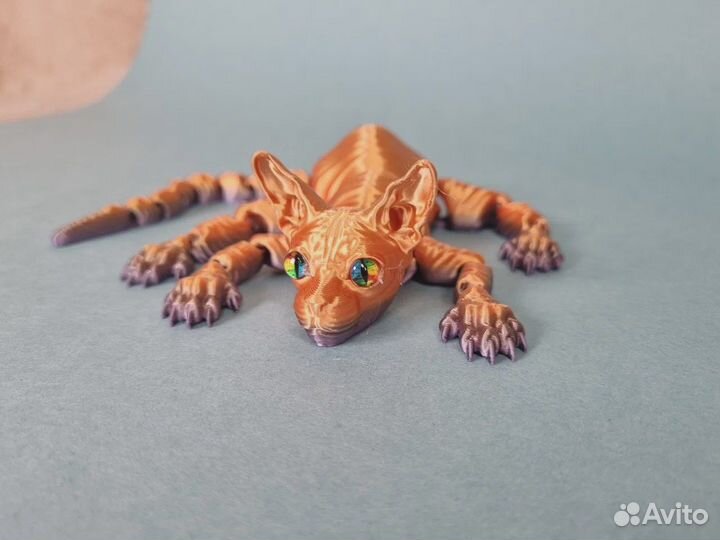 Котенок сфинкс подвижный на 3D принтере