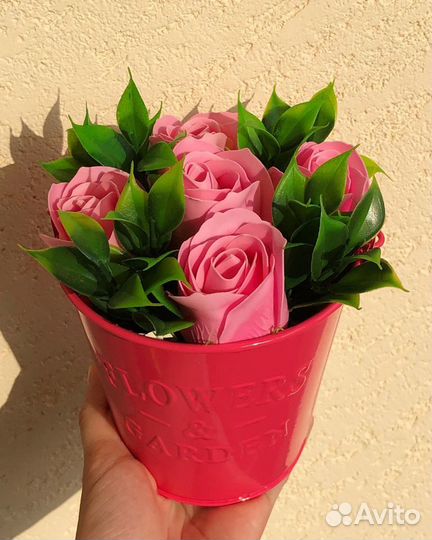 Букет из мыльных роз