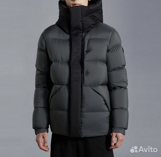 Пуховик Moncler серый