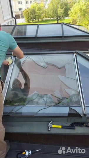 Замена стекла и стеклопакета
