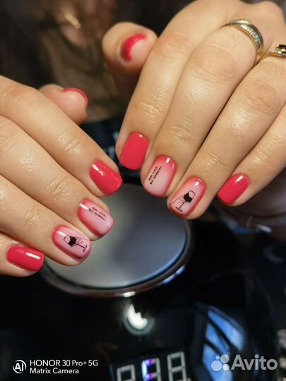 Наращивание, Укрепление ногтей и педикюр