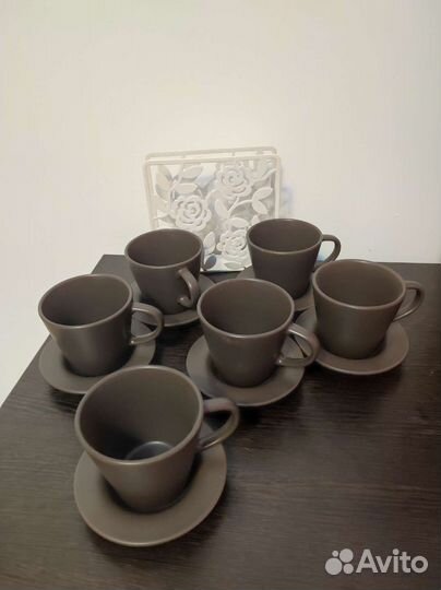 Чашка с блюдцем IKEA