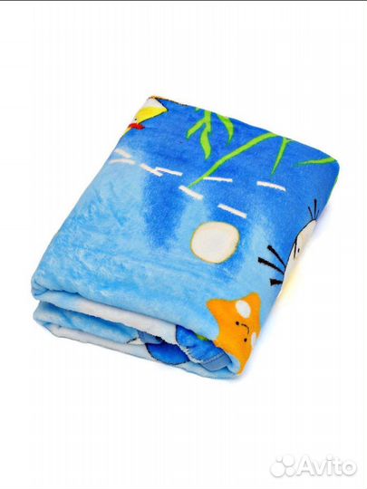 Плед детский плюшевый 100*150 новый в сумке