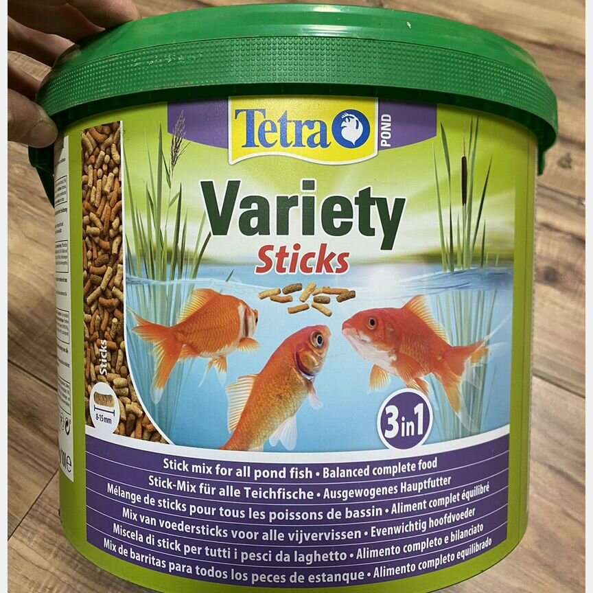 Tetra Variety Sticks корм для прудовых рыб, 12 л