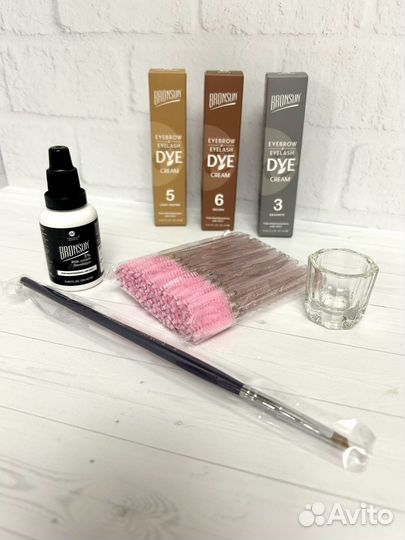 Краска для бровей bronsun набор