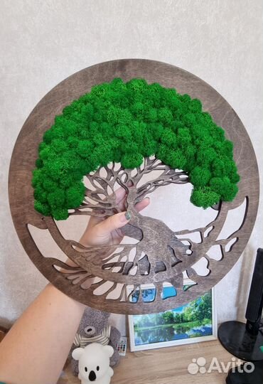 Дерево жизни панно декор подарок из мха