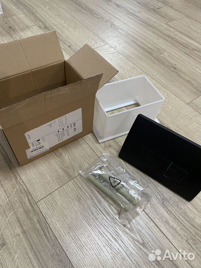 Клавиша для смыва AM.PM пневматическая черная бу