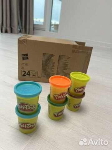 Тесто для лепки пластилин Play doh 24 банки 2 кг