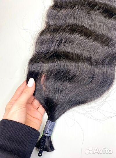 Волосы натуральные, 40см, кудри, надёжно