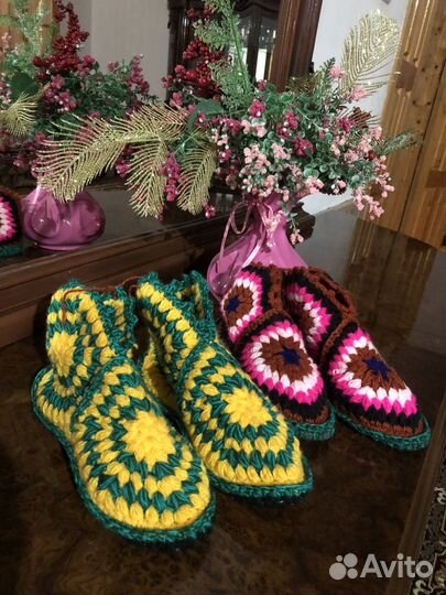 Вязанные носки ручной работы