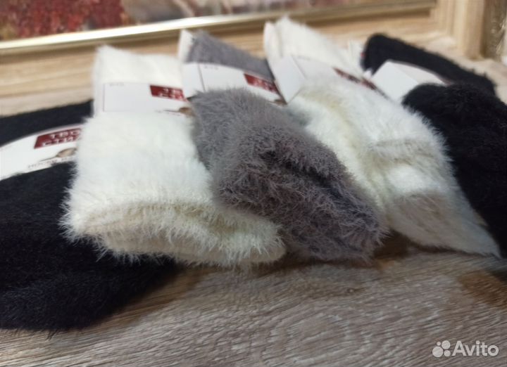 Носки теплые женские зимние из меха норки