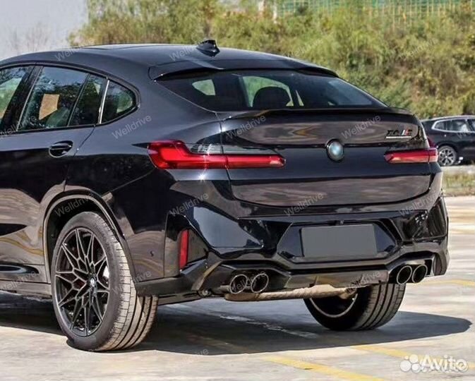 Диффузор BMW X4 G02 рестайлинг с насадками