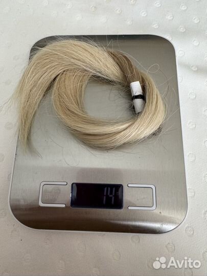Волосы для наращивания блонд 40 см