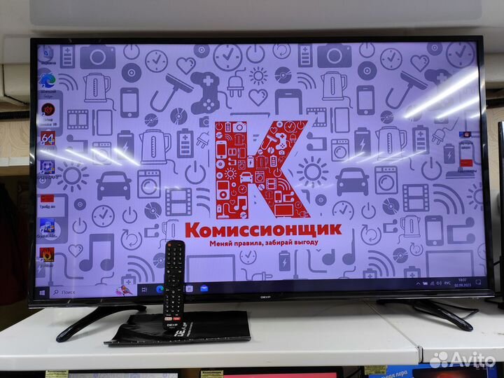 Телевизор smart tv Dexp F49D8200 (пульт) к3