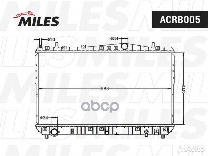 Acrb005 miles Радиатор охлаждения паяный acrb00