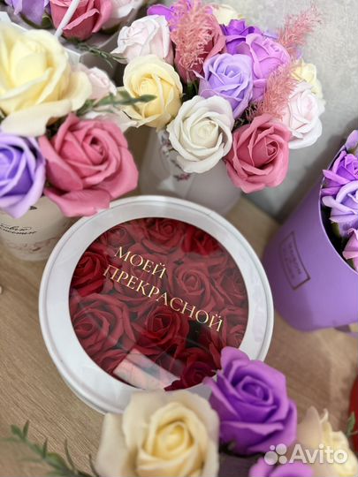 Букет из мыльных роз