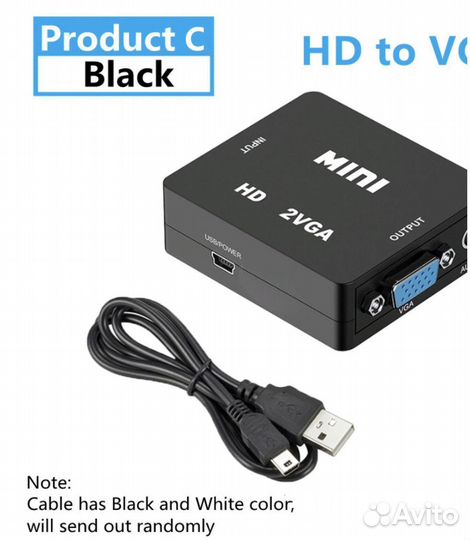 Преобразователь конвертер видеосигнала hdmi на VGA