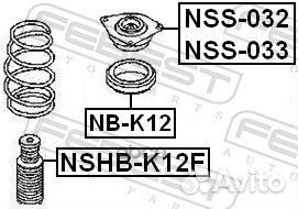 Опора амортизатора предн правая nissan micra MA