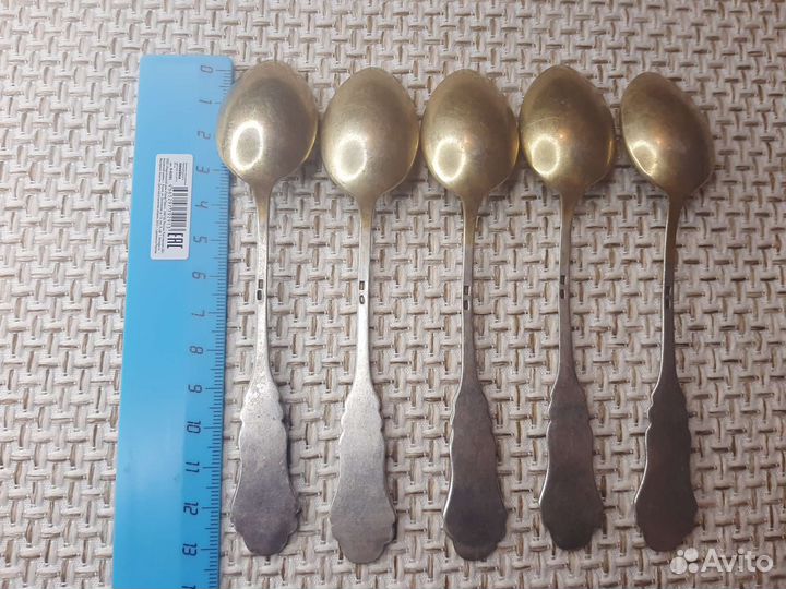 Набор ложек чайных серебро 875 проба 5шт