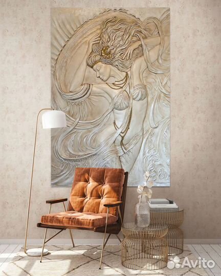 Картина барельеф из гипса панно картина скульптура