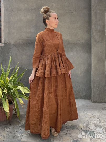 Платье в Бохо стиле, кубовая набойка