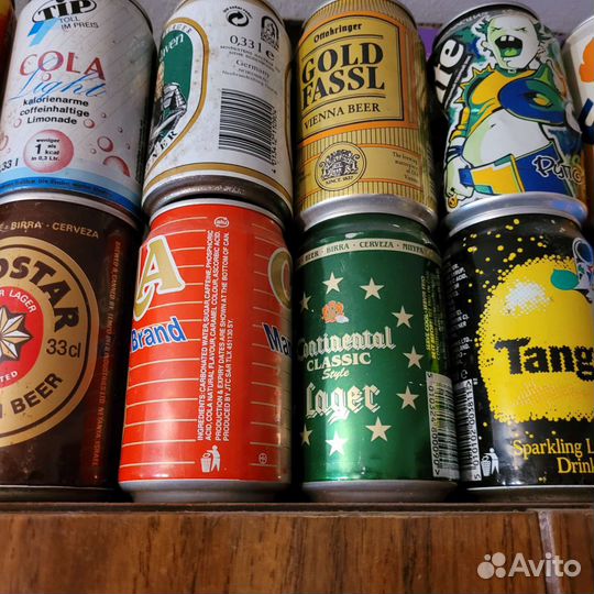 Коллекция 90 годов баночки жесть